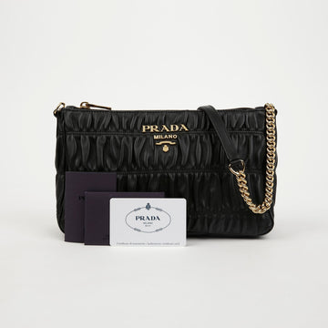Prada Metal Logo Chain Shoulder Crossbody Bag 156209510