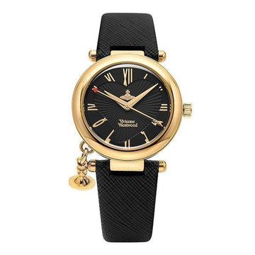 VIVIENNE WESTWOOD オーブ レディース レザー ウォッチ VV006GDBLK 145430388