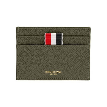THOM BROWNE ペブルグレインスリーストライプカードホルダー 156543714