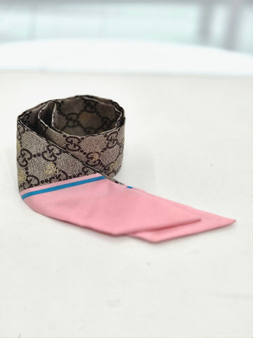 Gucci Bee Print Silk Neck Bow Scarf 499226 156550051