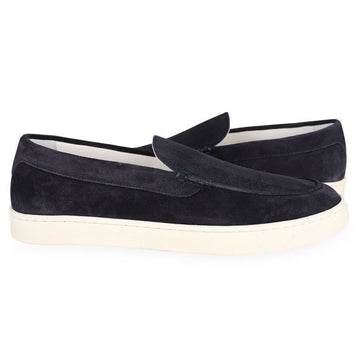 Brunello Cucinelli Men's Chevron Effect Suede Loafers (Night) MZUHVSN335 C8144 151764113