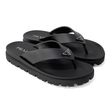 Prada Triangle Logo Rubber Slide Sandals 154945490