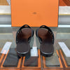 Hermes NORIA Sandal Leather Slipper Black H262093 156552703 [P]