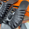 Hermes NORIA Sandal Leather Slipper Black H262093 156552703 [P]