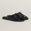 Hermes NORIA Sandal Leather Slipper Black H262093 156552703 [P]