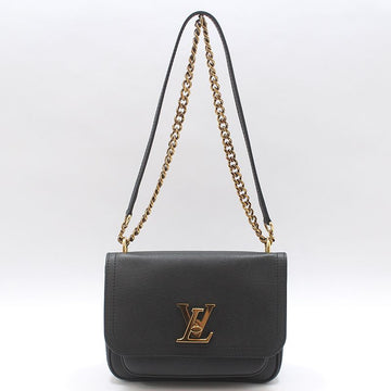 LOUIS VUITTON Schwarze Leder Rockme Chain PM Schultertasche M57073 156557976