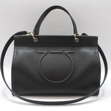 SALVATORE FERRAGAMO ブラック ガンチーニ ミラ MEERA ショルダーバッグ 21 H110 156558120