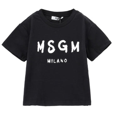 MSGM Kids Logo Short Sleeve T-Shirt 156558137 [P]