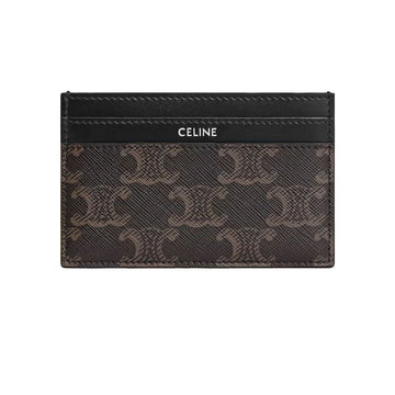 Celine Medium Card Holder Triomphe Canvas and Calfskin Black 10N76 2FGS 38SI 156558470