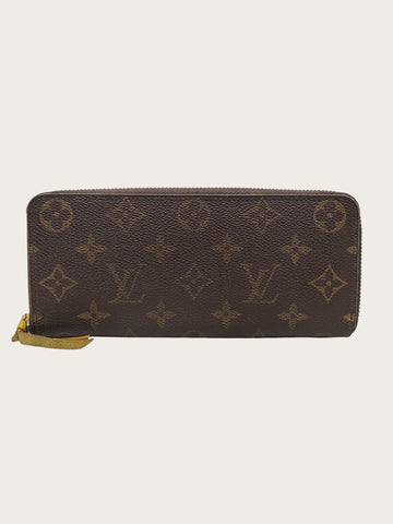 LOUIS VUITTON Gelbes Monogramm Clemence Geldbörse Reißverschluss Länge 156559423
