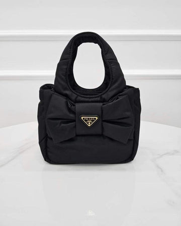 Prada Ribbon Padded Nylon Mini Bag Black 1BA359 156559872