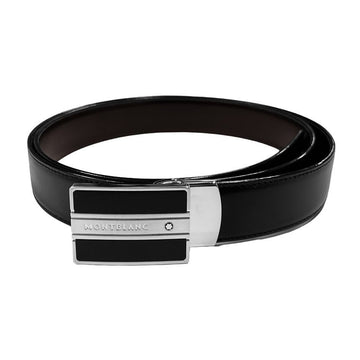 MONTBLANC Herrengürtel Doppelter Einsatz 128136 Schwarz Braun 156559920