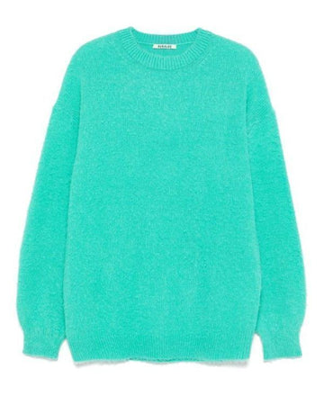 AURALEE ブラッシュウールカシミアシルクニットPOブラックA24AP02WK 151054037