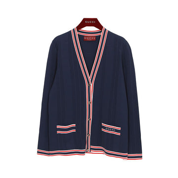 Gucci Stripe Cardigan and Pleated Skirt Set 156283580