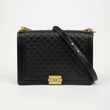 CHANEL Caviar Boy Large Shoulder Crossbody Bag A92193 156232214