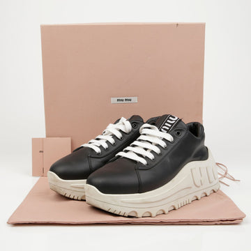 Miu Miu 5E758C Logo Platform Sneakers 156275601