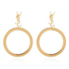 Saint Laurent CASSANDRE Pendant Hoop Earrings 156570119 [P]