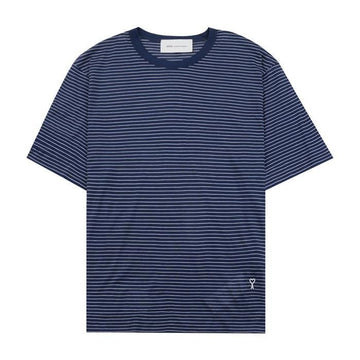 AMI ストライプ コットン 半袖 Tシャツ 156576524