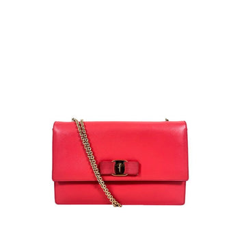Salvatore Ferragamo Women's Geni Vara Bow Chain Shoulder Crossbody Morning Rose 22 D855 156577948