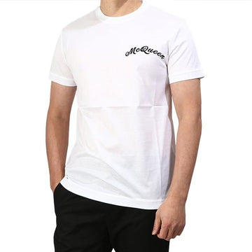 Alexander McQueen Embroidered Logo Short Sleeve T-Shirt 156582692