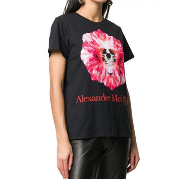 Alexander McQueen Skull and Flower T-shirt 156582698