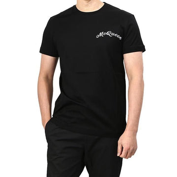 Alexander McQueen Embroidered Logo Short Sleeve T-Shirt 156582693