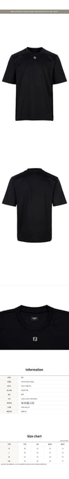 FENDI Schwarzes FF Metall-Logo T-Shirt 156584843 [P]