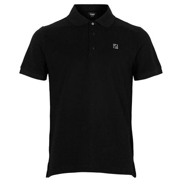 Fendi 26SS Black FF Metal Logo Polo T-Shirt FY0985 AUA5 F0QA1 156584844