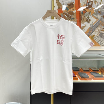 HERMES Maxi Print Damen T-Shirt Weiß H6H4622DC 156584894