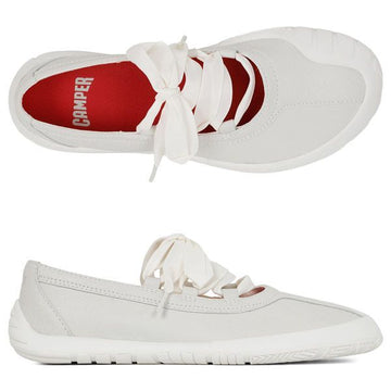 Camper Flat Ballerina Shoes with Peu Pass in White K201921 001 156591496