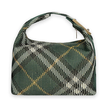 BURBERRY ペグチェックミディアムトートバッグ（グリーン） 製品番号: 8082047 117804723