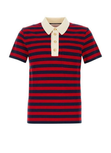 Valentino Striped Cotton Polo Shirt 151103865