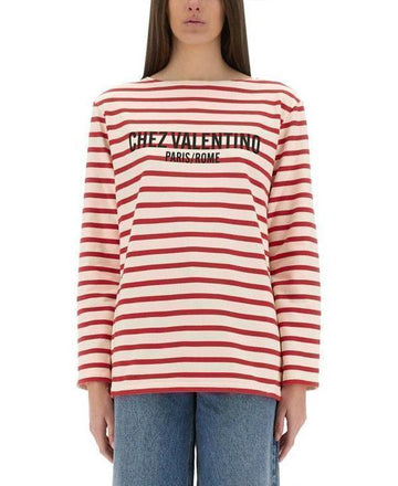 VALENTINO ストライプTシャツ 6B3MG24C 962 AS0 151103924