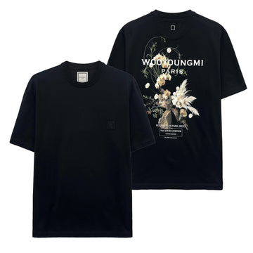 WOOYOUNGMI フラワー半袖Tシャツ ブラック W263TS06708B 156591603