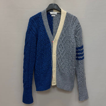 Thom Browne Aran Cable Mixed Cardigan (105) 156591627