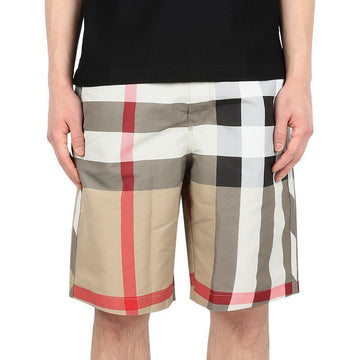 Burberry Wide Check Drawstring Swim Shorts (Beige) 8022647 76539464