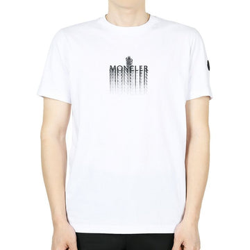MONCLER モンクレール メンズ グラデーション グラフィック 半袖 Tシャツ(ホワイト) 8C00029 89A17 001 131364232