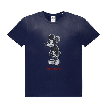 WILD DONKEY T-Shirt mit kurzen Ärmeln in ausgebleichtem Marineblau 151109816