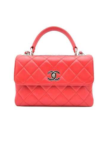 CHANEL トレンディCCスモールラムスキンレッド25番代 149582145