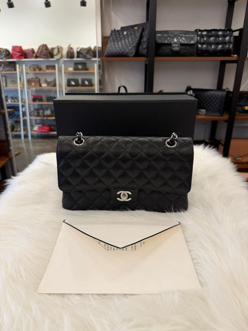 CHANEL Classic Medium Caviar Silver Hardware (A01112) 156594025