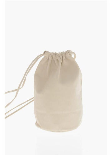 Auralee Leather Big Round String Pouch Ivory A23AB01AE 152201757