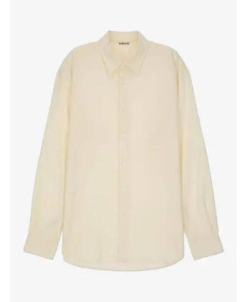 Auralee Hard Twist Cotton Silk Viyella Shirt Ivory A24SS02KV 152201891
