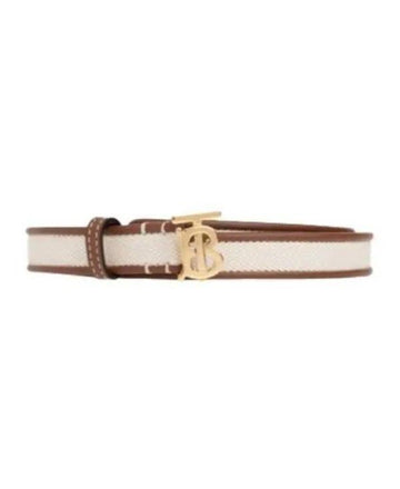 Burberry Canvas and Leather TB Belt 152202854