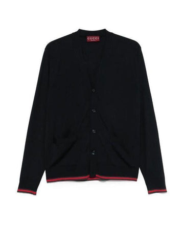 Gucci Web Trimmed Wool Cardigan 152203380
