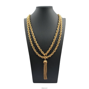 SAINT LAURENT Goldene Kettenquaste Halskette 156619021