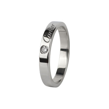 CARTIER Platin 1P Diamond C de Hochzeit Ring 55 (Kaufhauszertifikat) 37070-2 156619381