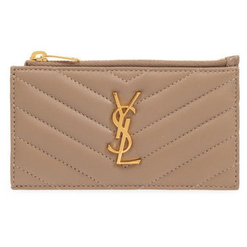 Saint Laurent Monogram Zipped Card Holder stamp: 607915 AAA44 1722 102058218