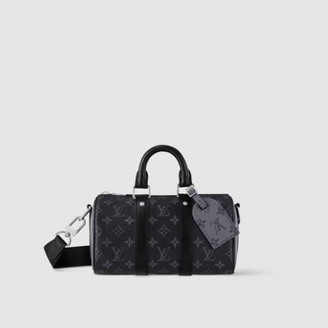 LOUIS VUITTON Reise Tasche Keepall Bandoulière 25 Monogram Eclipse Reverse 156644989