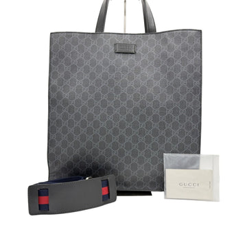 GUCCI GG キャンバス スプリーム ブラック ラージ トートバッグ ショルダーバッグ 495559 154995448