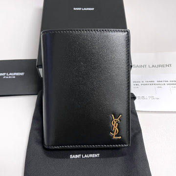 Saint Laurent Organizer Card Wallet with Gold Logo Bi-fold Black 156655272